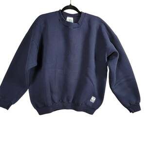Vintage Discus Athletic Crewneck Sweatshirt Mens Large Navy Blue Pullover Made